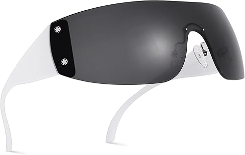 Gafas de sol para mujer, sin montura 2023, diseño de estrellas, sin marco, Y2K, gafas de sol futuristas