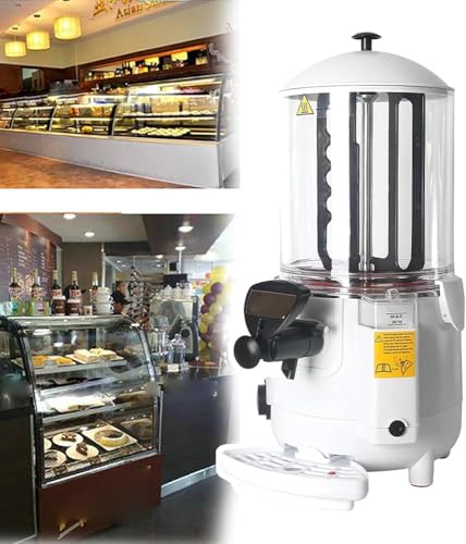 Dispensador comercial de chocolate caliente con control automático de temperatura y agitación, diseño a prueba de goteo para cafeterías y tiendas de bebidas