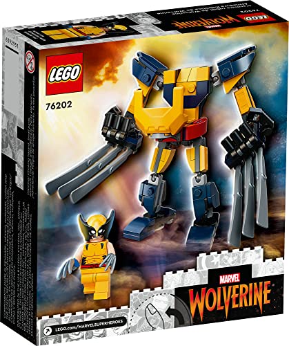 Marvel Wolverine Mech Armor 76202 Building Kit; Collectible Mech and Minifigure for Wolverine Fans Aged 7+ (141 Pieces) - Lego - Immagine 3