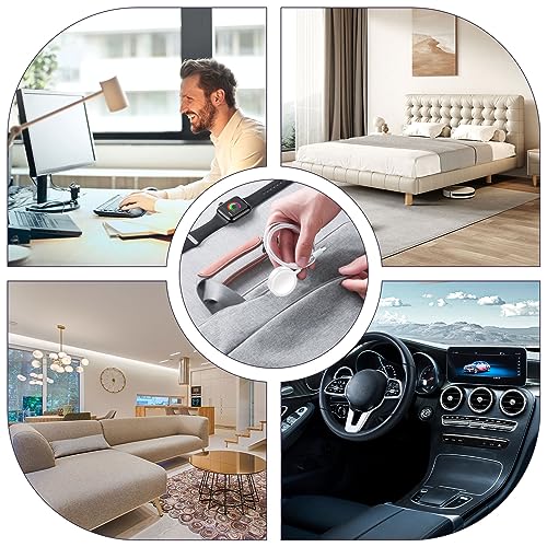 كابل شحن ساعة مغناطيسي USB C للشحن السريع متوافق مع ساعة آبل سلسلة 9 / 8/ 7/ الترا/الترا 2/SE2/6/5/4/3/2/1/SE1 من فيرتبريد، نوع C طول 1.5 م