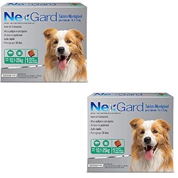 Antipulgas E Carrapatos Cães Nexgard 10 A 25kg - Kit Com 02