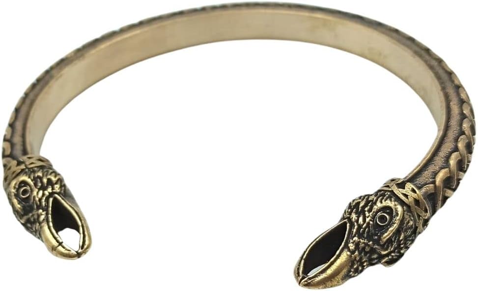 Viking raven bracelet bronze arm ring Norse Jewelry nordic torc