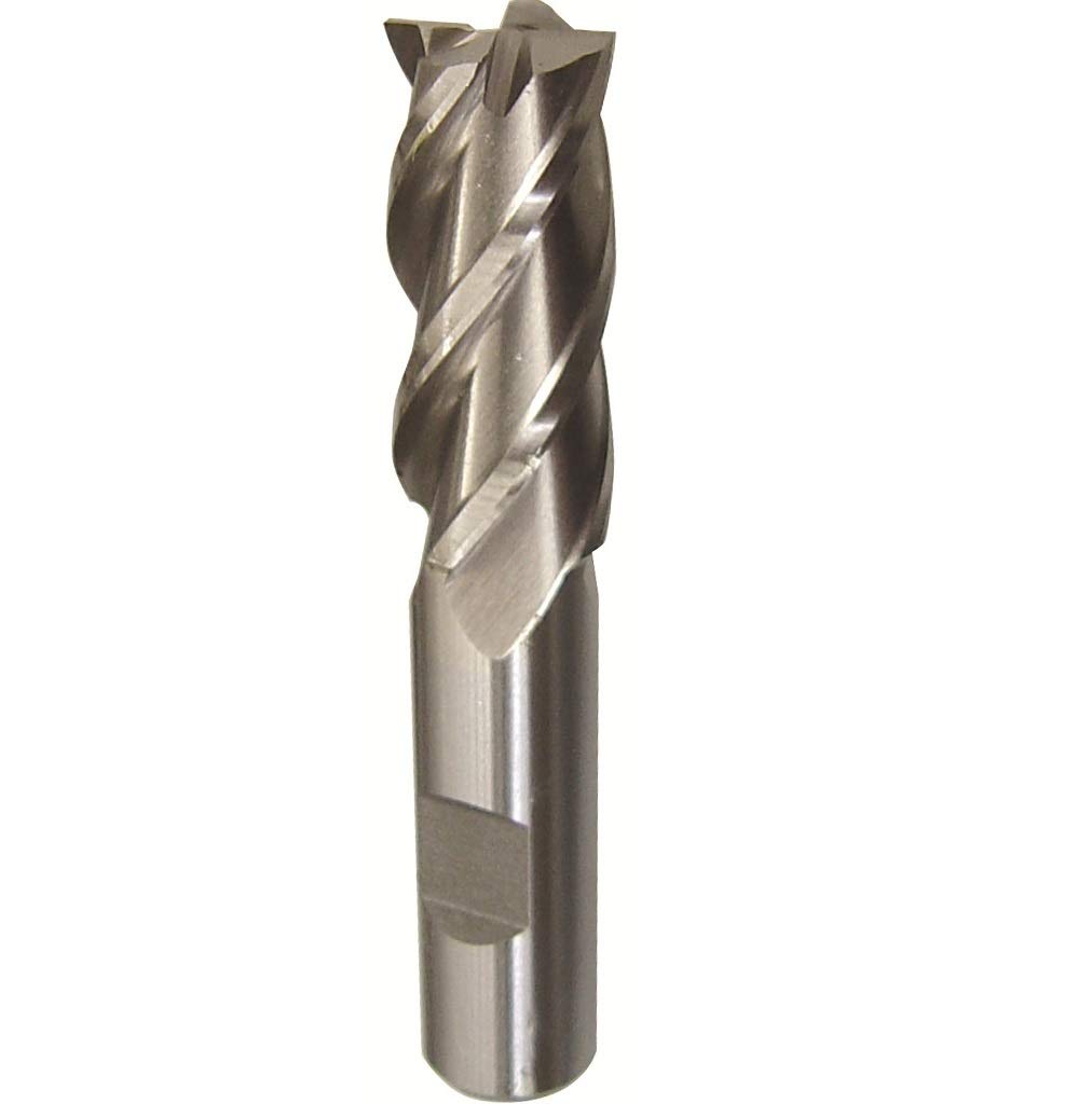 HSS 4 Flute Single End X Long End Mill Size: 3/8