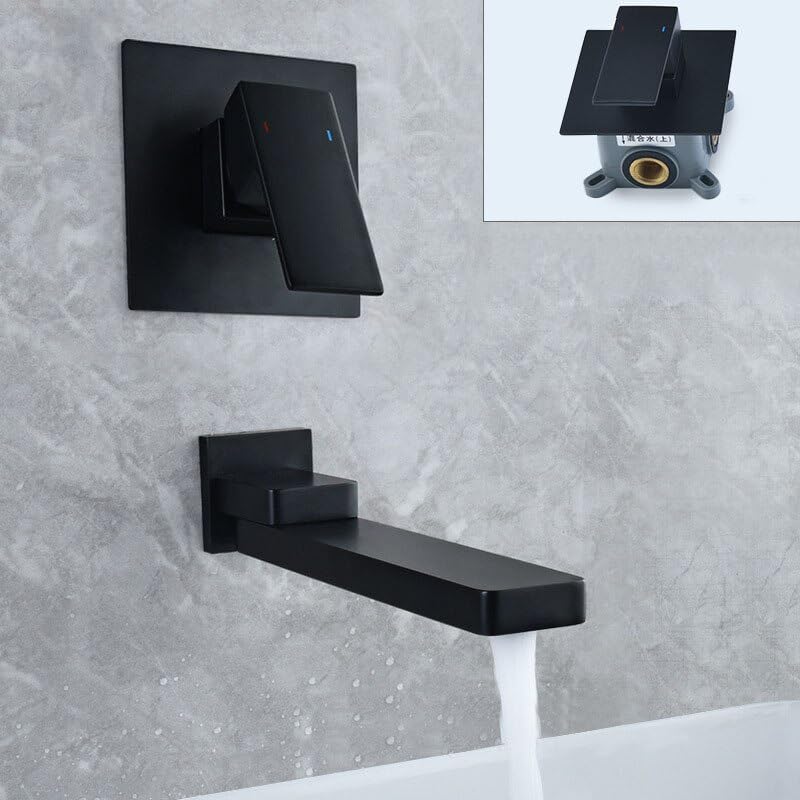 Robinet de baignoire en laiton noir mat pour une salle de bains moderne