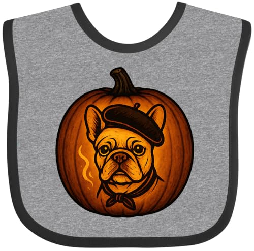inktastic Halloween French Bulldog Pumpkin Baby Bib