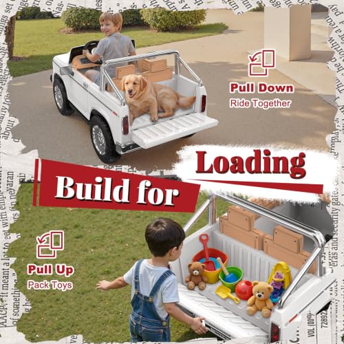 Image of ANPABO Licensed Ford F-150 24V 2 Seater Ride on Car for Kids, White