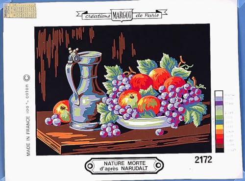 Canevas Pénélope Antique Margot Nature Morte broderie 30x40cm pour décoration maison