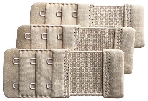 Chanie Women Pack Of 3 Soft Comfortable 2 Hooks Bra Extender #TOP14