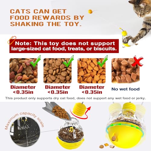 YIJISKY Brinquedo para gatos, brinquedos interativos para gatos internos, dispensador de comida para