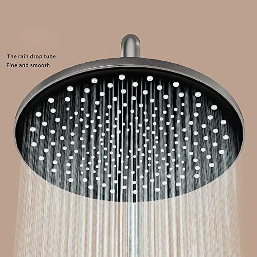Ensemble de douche mural chrome avec tête effet pluie et bec de baignoire design