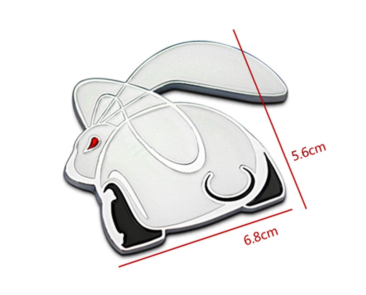 3Dメタルかわいいウサギの車のステッカーロゴのエンブレムバッジデカール車のスタイリングDIYの装飾アクセサリーfor Frod Fit for O pel fit for b m w fit for a u d i