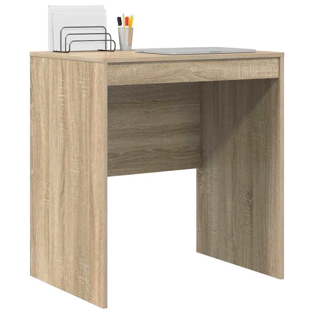 vidaXL Desk Sonoma Oak 70 x 50 x 76 cm, Compact Desk, Modern Style, Ergonomic Workspace, Functional Writing Table, Durable Indoor Furniture for Small Rooms