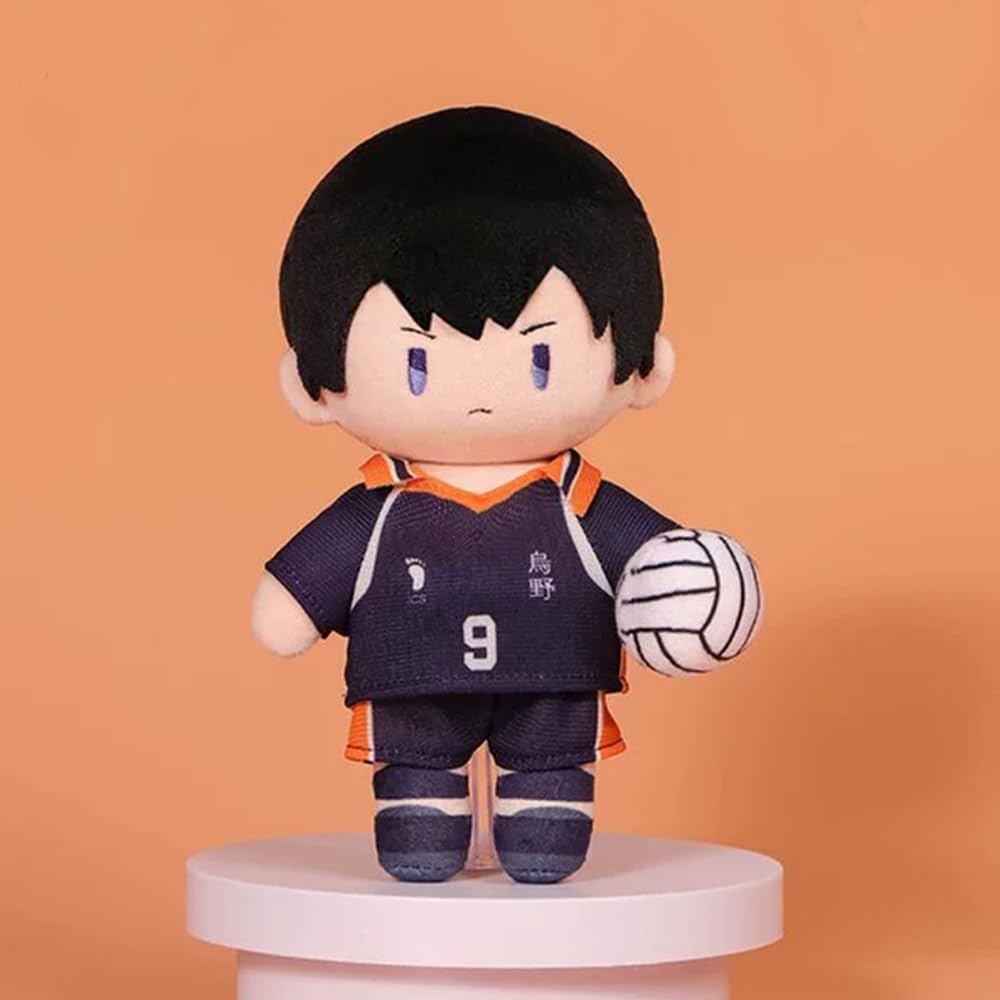 Shoyo Hinata Plüsch-Kome, Kenma, Plüschfigur, Schlüsselanhänger, Anime, PP-Baumwolle, Kissen, 18 cm, weich, gefüllt, pelzig, Tasche, Charm, Sofakissen, Heimdekoration, 4 Stück