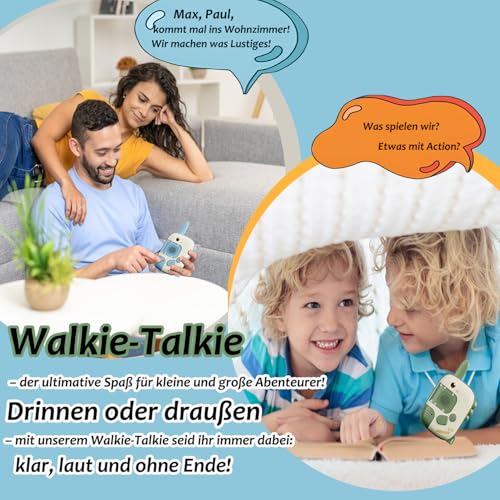 Spielzeug ab 3 4 5 Jahre,Walkie Talkie Kinder Dinosaurier Spielzeug ab 3 4 5 6 7 8 Jahre Geschenke Junge Mädchen 3-10 Junge Mädchen Outdoor Spiele für Kinder Walki Talki Geschenke Weihnachten Ostern