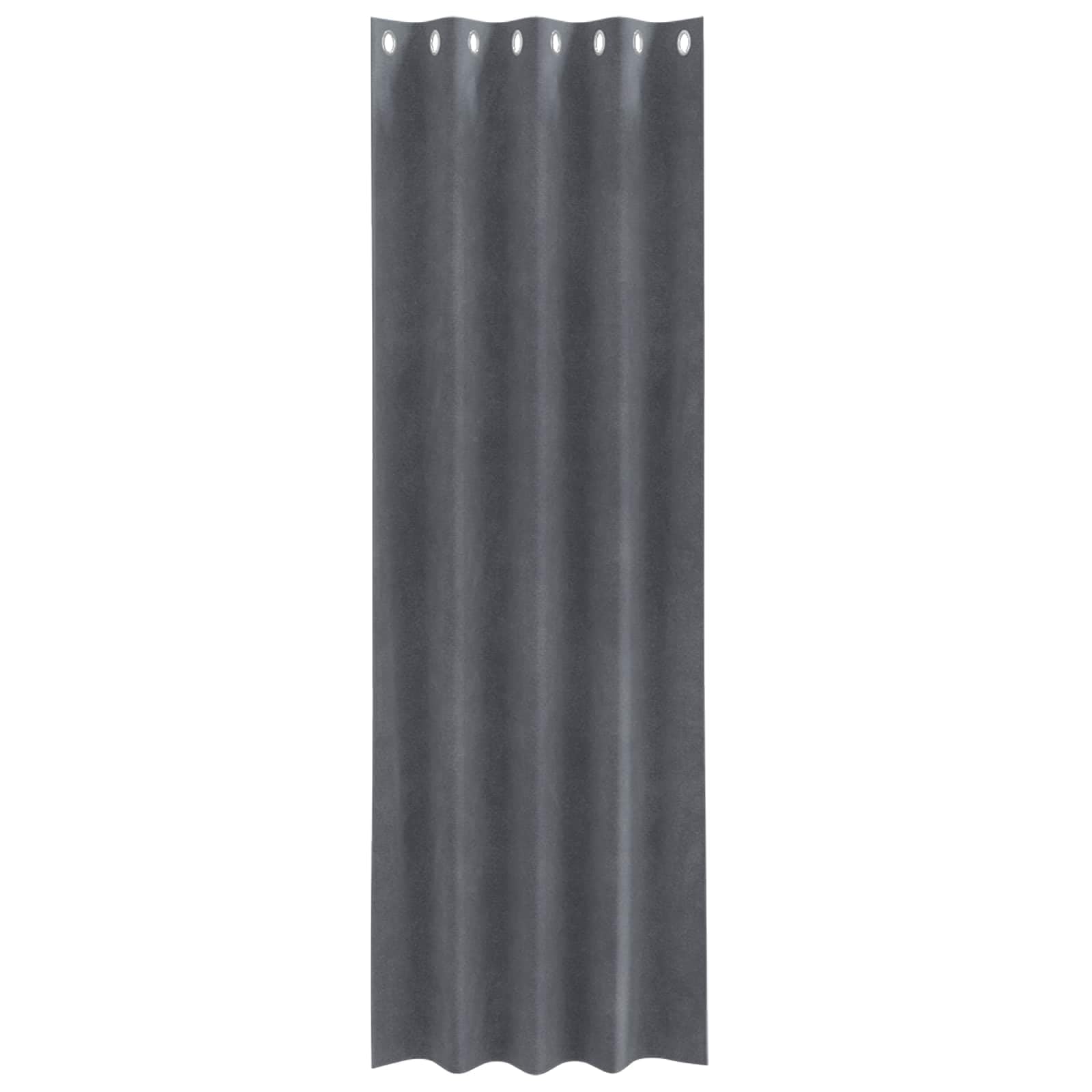 Tende oscuranti in velluto, 2 pezzi, 140 x 245 cm, colore: grigio chiaro
