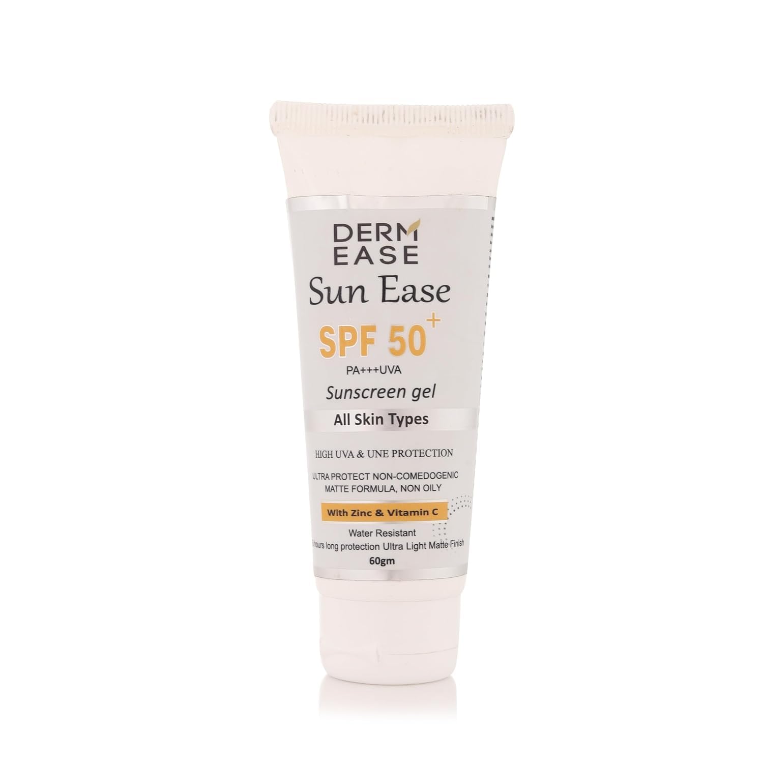 DERM EASE Sun Ease SPF 50+ PA+++ UVA Sunscreen Gel | Broad-Spectrum Sun Protection | High UVA & UVB Defense | Lightweight, Non-Greasy Sunscreen Gel