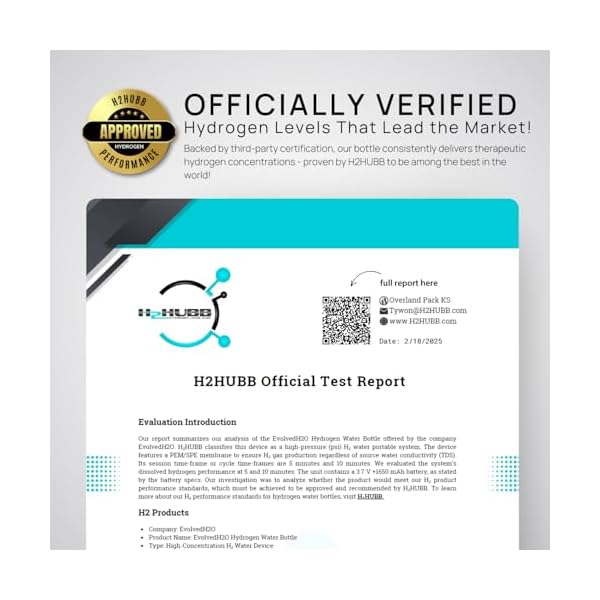 Certified Hydrogen Water Bottle Generator I 6200 PPB Portable Ionizer I SPE PEM Electrolysis I Rechargeable I BPA-Free I Enhance Hydration & Wellness I 270ml (Black) - Image 8