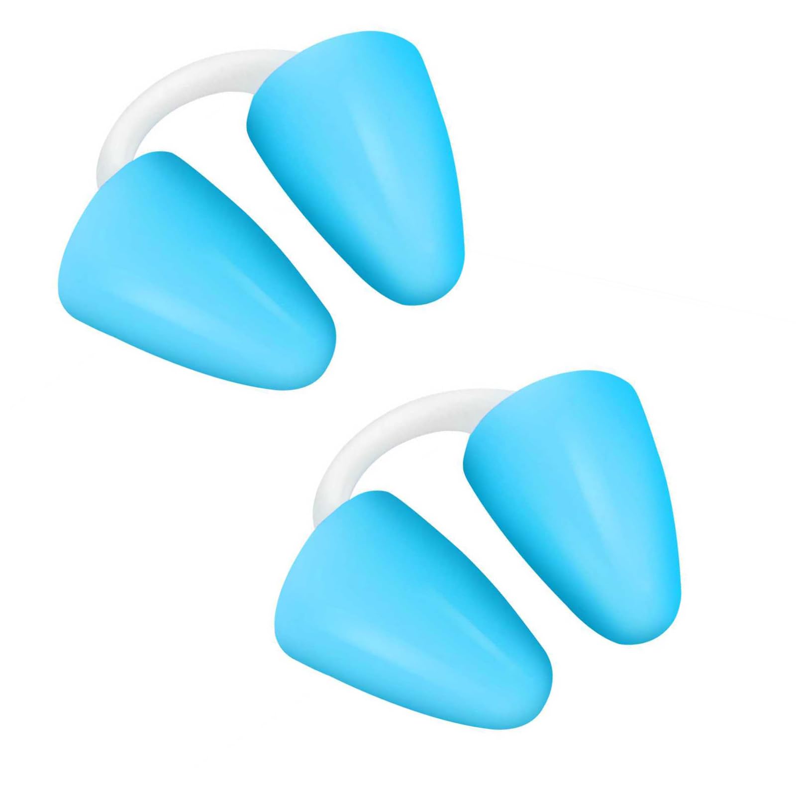 Baypify Painless Nose Plugs for Swimming,Nose Plugs for Swimming for Kids (Age 6+) and Adults, Ensure Comfort and Safety in The Water (2 Blue, Small)