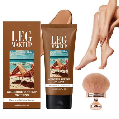 Miracle De Paris Leg Makeup, Miracle De Paris Body Coverage Perfector, All Over Complexion Perfector With Brush For Legs, Waterproof Long-Lasting Sweat-Proof...