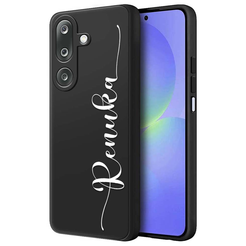 Image of Fashionury Back Cover Case for Samsung Galaxy M36 5G / Samsung Galaxy F36 5G | Matte Soft Silicon Flexible | Camera Bump Protection | Custom Name Back Case Cover