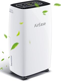 12L/Day Dehumidifiers for Home, Powerful Dehumidifier with Digital Humidity Display & Control, 2.5L Water Tank & Drainage Hose, Childlock, 24H Timer Ideal for Damp, Condensation and Laundry Drying