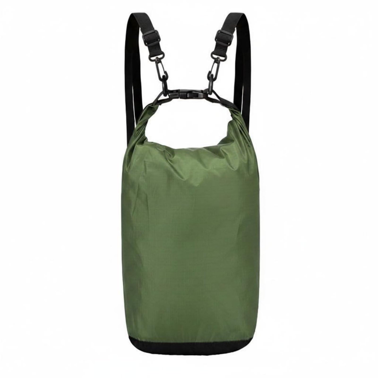 HEAVENGLOW Portable Roll Roll-Top Waterproof Bag Lightweight Waterproof Backpack Bag Long-Lasting Waterproof Backpack Sack Foldable for Rafting, Swimming, Diving, Hiking, Army Green, 20L-picture-33