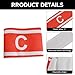 Mezeic Unisex Captain Armband for Soccer Training, Adults & Youths Classic Captain ‘C' Arm Band Adjustable Elastic Captain Armbands Team Sports Accessories - Red