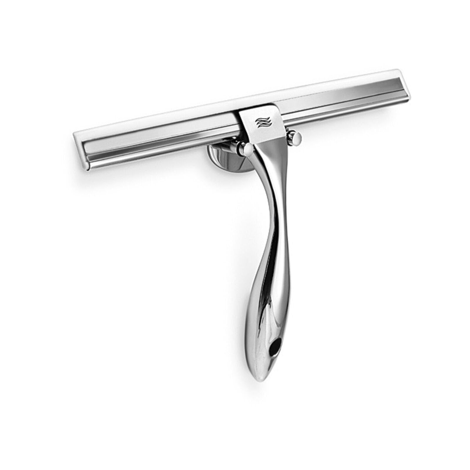 INDA Raclette Chrome 26cm Avec 2 systèmes de Fixation - Aménagement Salle de bain et Rangement