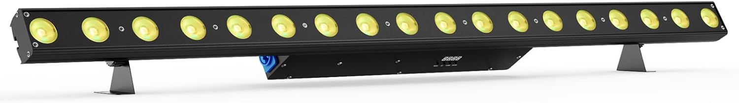 LED Stage Wash Light Bar - 120W 18 4IN1 RGBW Individually Controlled LED - 114 Chase Programs & 15 Static Colors - DMX Sound Active Uplight for Events DJ Church Wedding Parties Live Show