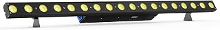 LED Stage Wash Light Bar - 120W 18LEDs 4IN1 RGBW - Individually Controlled DMX Light Bar - 114 Chase Programs & 15 Static Colors - Sound Active DJ Uplight for Events Church Wedding Parties Live Show