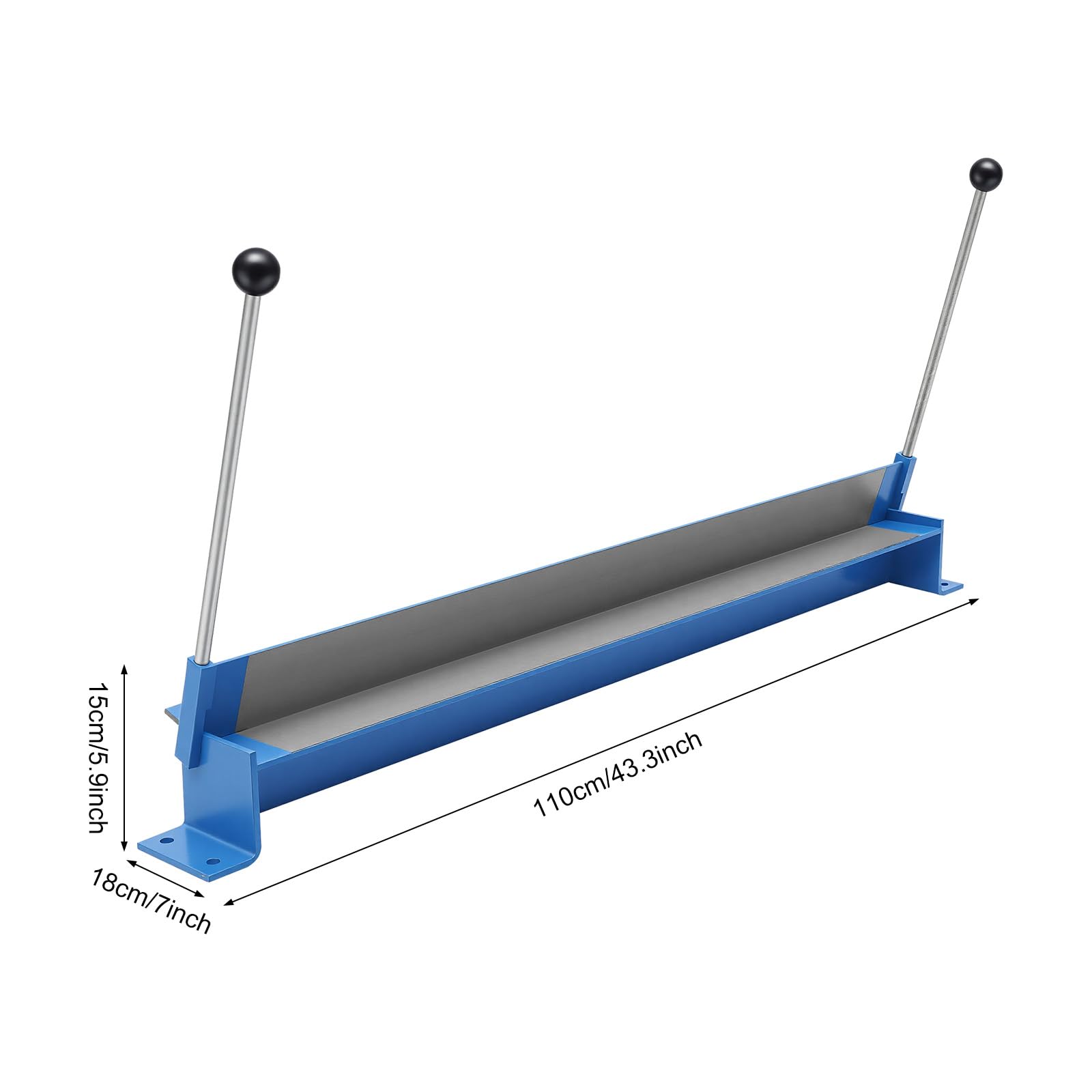 Piegatrice per lamiera, 914 mm, piegatrice manuale per lamiere fino a 1,2 mm, angolo di curvatura 0-90°, per acciaio, rame, alluminio, acciaio stabile 45#
