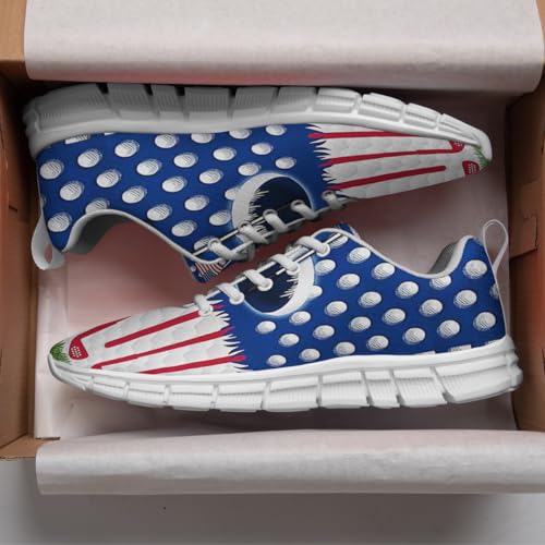 American Flag Golf Shoes Men Women Running Walking Shoes Fashion Sneakers3