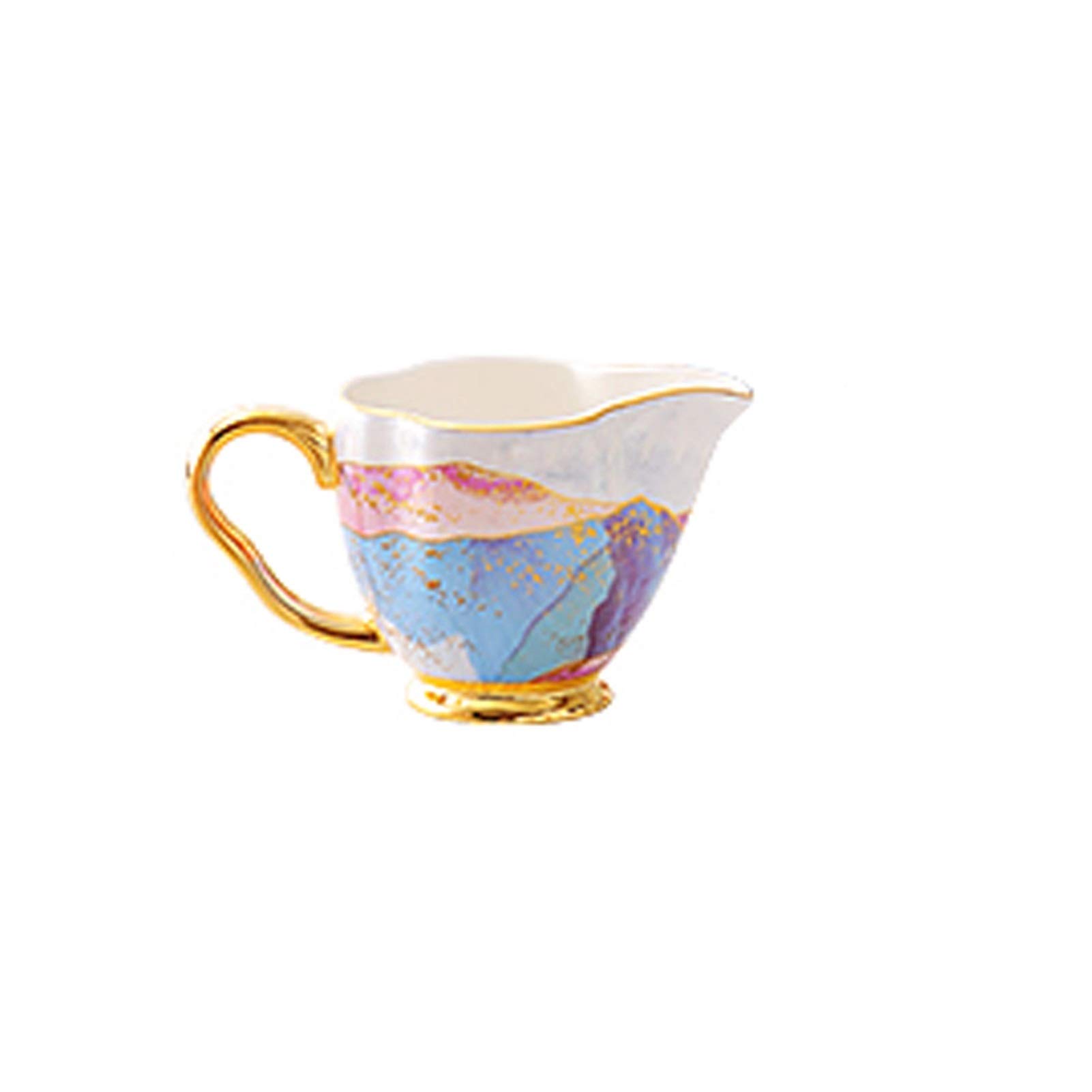 caihuashopping Milchkrug Keramische Kaffee-Milch-Creamer-Pitcher, der Pitcher-Sauce-Pitcher serviert für Family Hotel Cafe und andere Moderne Luxusstil 150ml Milchkännchen Porzellan