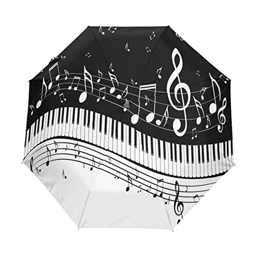 Parapluie 3 plis coupe-vent pliable automatique compact pour homme femme enfant noir