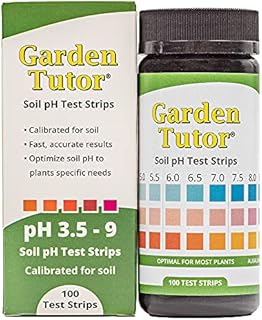 Garden Tutor Soil pH Test Kit (3.5-9 Range) | 100 Soil pH Test Strips