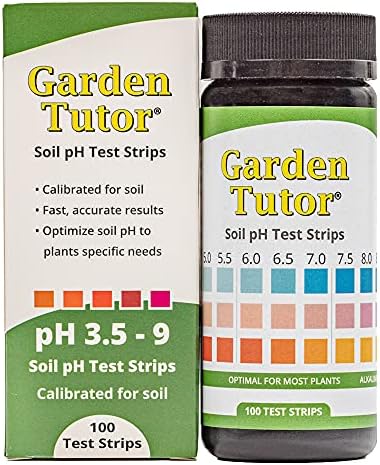Garden Tutor Soil pH Test Kit (3.5-9 Range) | 100 Soil pH Test Strips