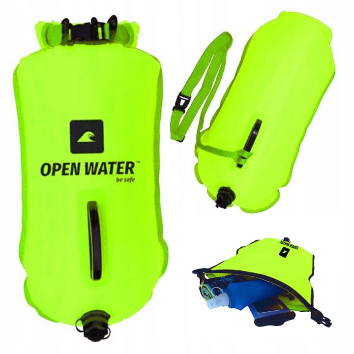Bouée de natation gonflable XL OPENWATER grande bouée sécurité étanche 28L