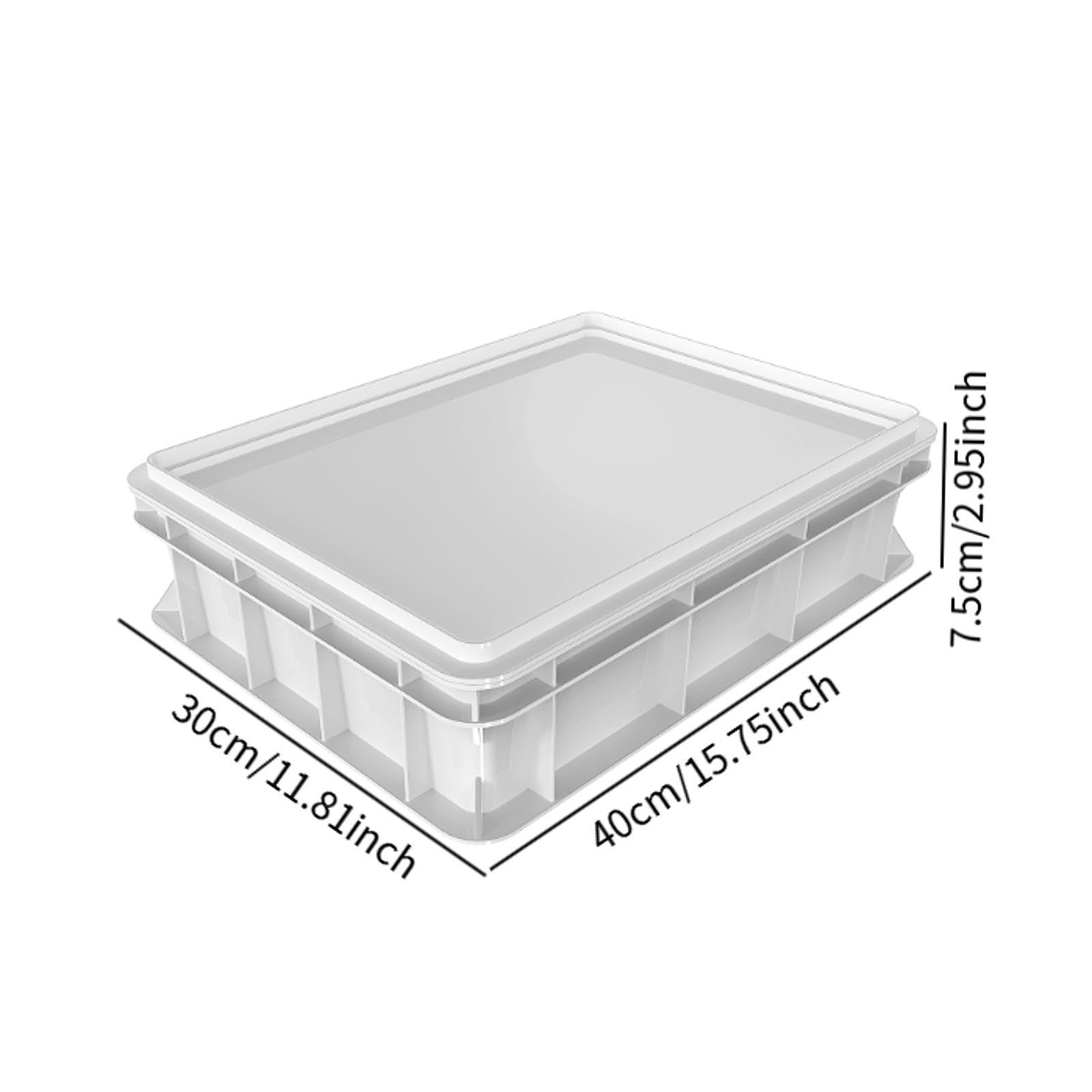 Pizza Gärbox, Stabil, Leicht zu Reinigen, Rechteckiger Aufbewahrungsbehälter, Pizza Wendebox für Restaurantküche, S