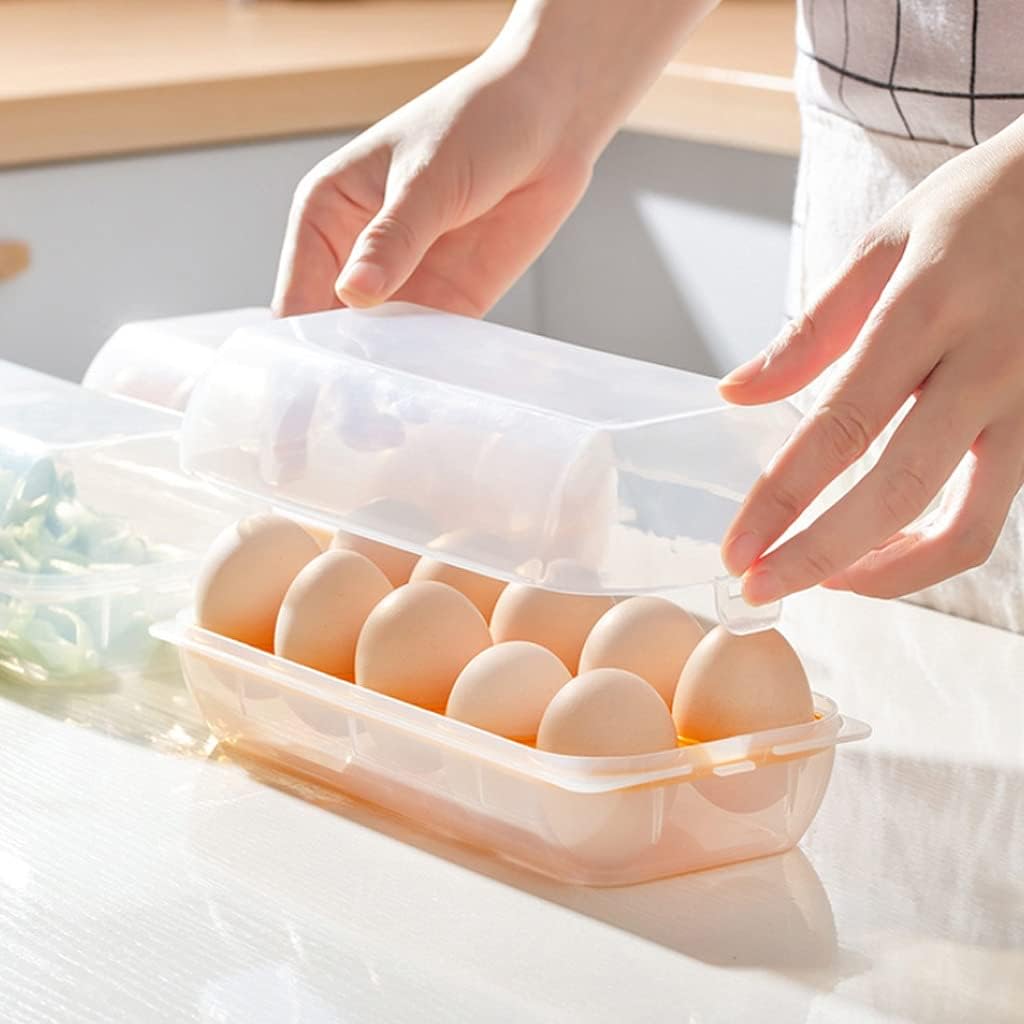 PP Egg Storage Box, Shockproof Food Organizer for Refrigerator, Kitchen Fresh-keeping Tray
