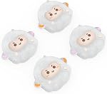 PlayVital Bouchons de poignée de pouce mignons pour ps5/4 Contrôleur, Couverture de bouchons de bâton analogique en silicone pour Xbox Series X/S, bouchons de manchette pour commutateur Pro Contrôleur - Ovins flous