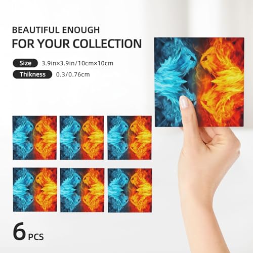 Dessous de verre absorbant le feu contre la glace tapis céramique résistant à la chaleur - 4