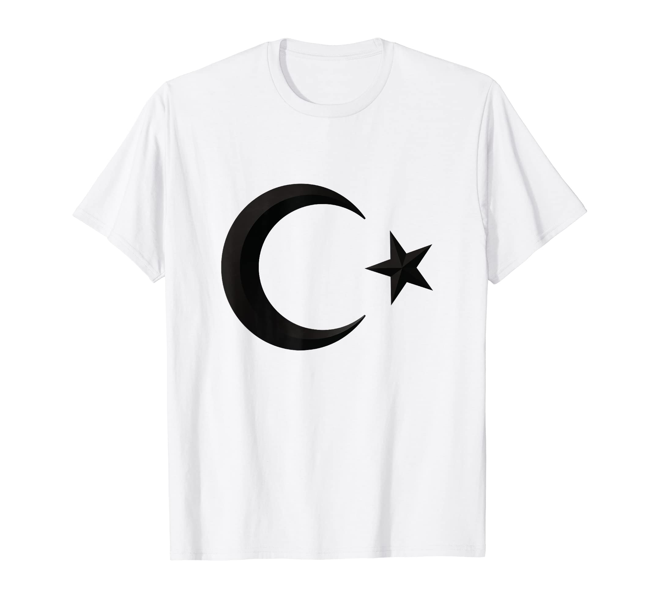 Amazon | 黒三日月と星 トゥルキエ国旗 トルコ トルコ Tシャツ | T 