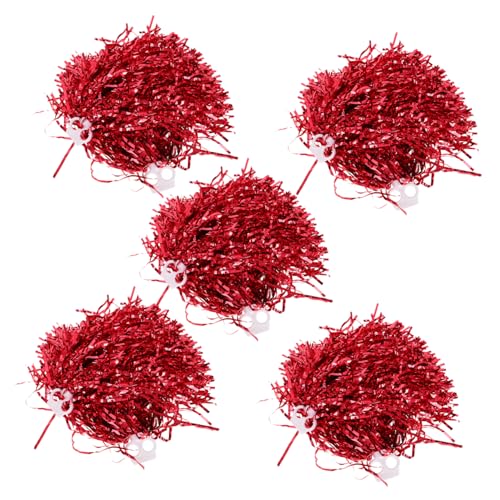 ibasenice 10pcs Bright Cheer Poms Cheerleader Pom for Dance Sports School Festivals