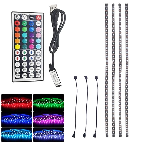 Tira de luces LED RGB 5V 5050 con control remoto USB miniatura 1