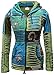 Produktbild Kapuzenjacke, Blumenstickerei, mit Schnittdesign, Ethno, Hippie, Boho, Blautöne Gr. M, blau