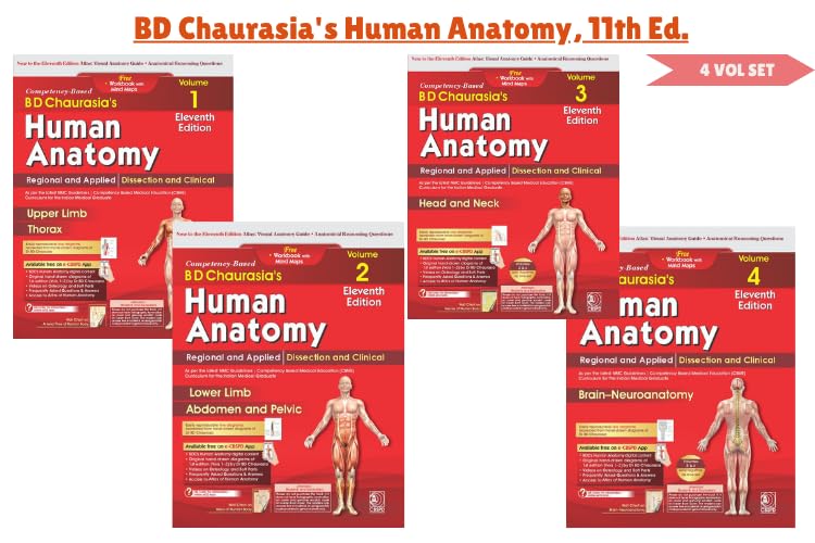 Image of BD Chaurasia's Human Anatomy 11th Ed. 4 Vol Set (PB 2027)