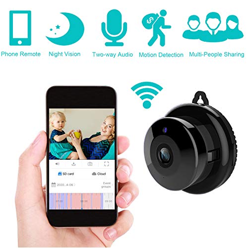 Spy Camera,Nanny Cams Wireless with Cell Phone app Mini IP Camera with 2