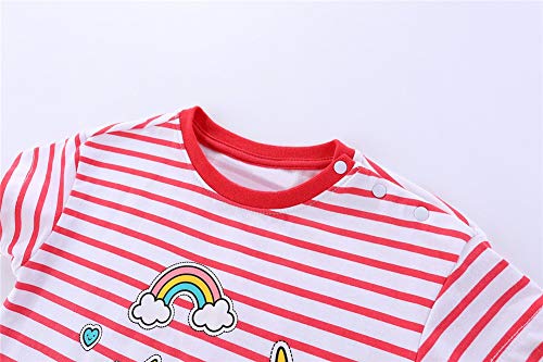 Image of Mud Kingdom T-Shirt for Boys Short Sleeve Plain Cotton Classic Summer Casual Stripe