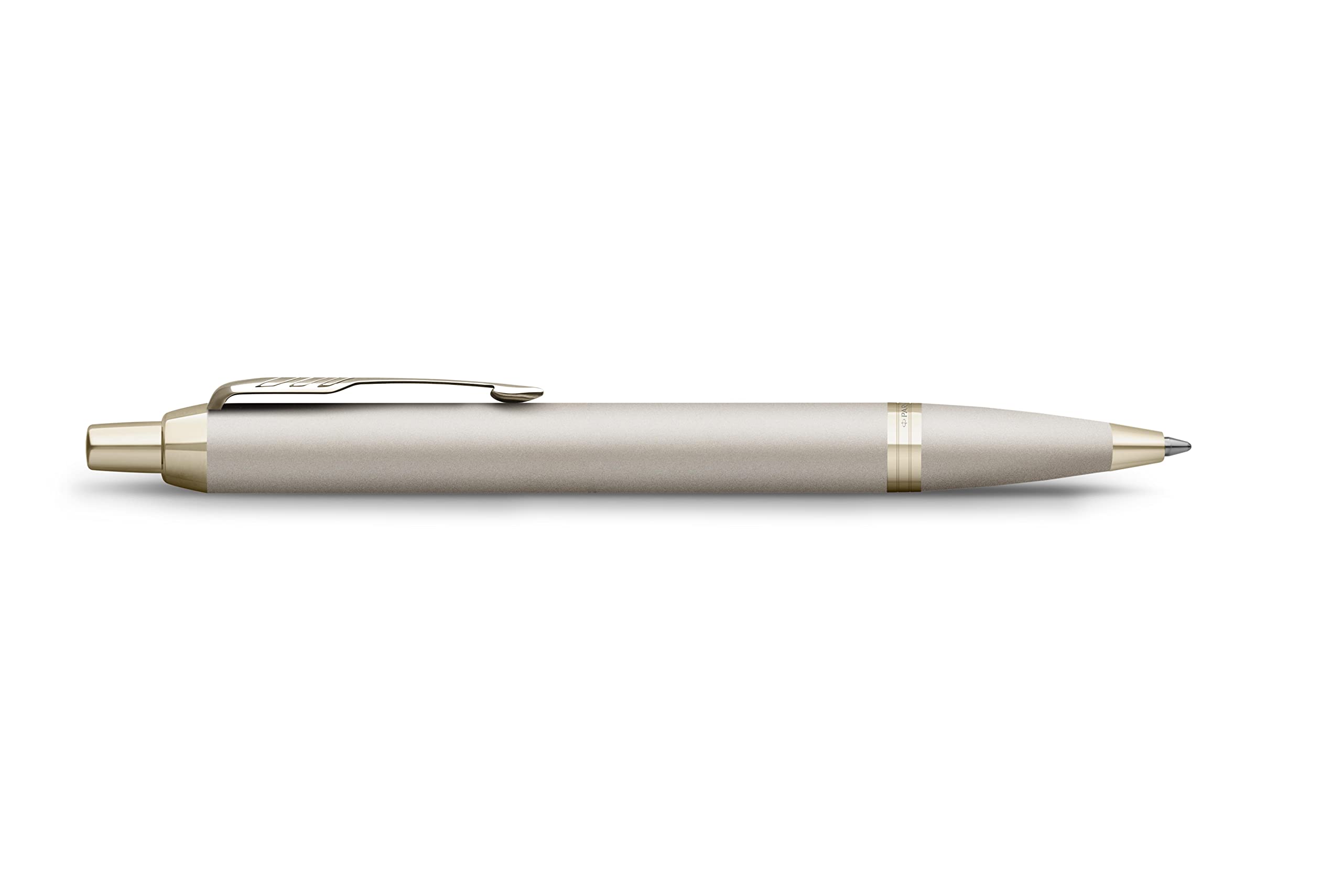 PARKER Penna a sfera in bianco e nero con incisione | penna premium | confezione regalo | inchiostro blu | regalo personalizzato | nome | inciso | anniversario | compleanno | idea regalo (champagne)