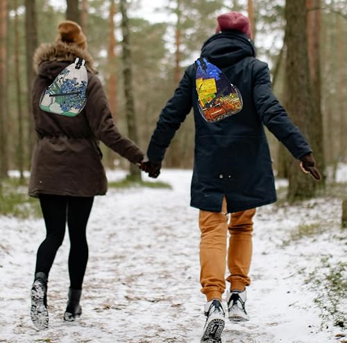 Van Gogh Shoulder Sling Bag Polyester (Almond Blossoms)3